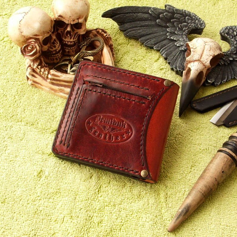 Бумажник Red Moon-4-hand made-wallet leather