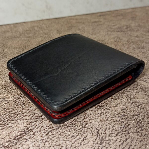 Bi-Fold Wallet TESLA-3-натуральная кожа-черный цвет