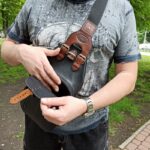 Кожаный рюкзак слинг-6-сумка из натуральной кожи