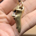 Подвеска маска Крик латунь-2-креативный брелок из чистой латуни